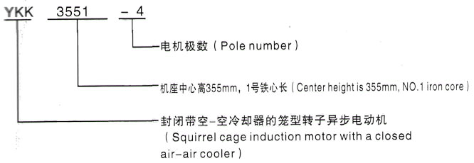YKK系列(H355-1000)高压永州三相异步电机西安泰富西玛电机型号说明